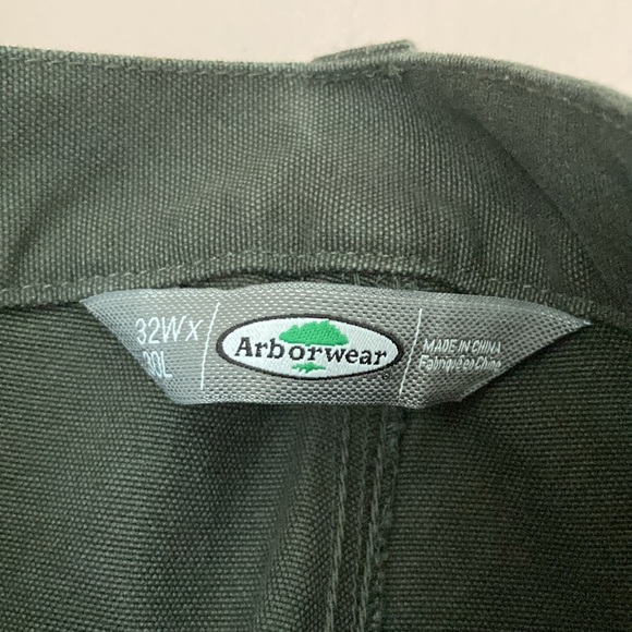 New Arborwear Original Tree Climbers Double Knee Pants Canvas 32 X 28 Moss Green - Picture 9 of 10